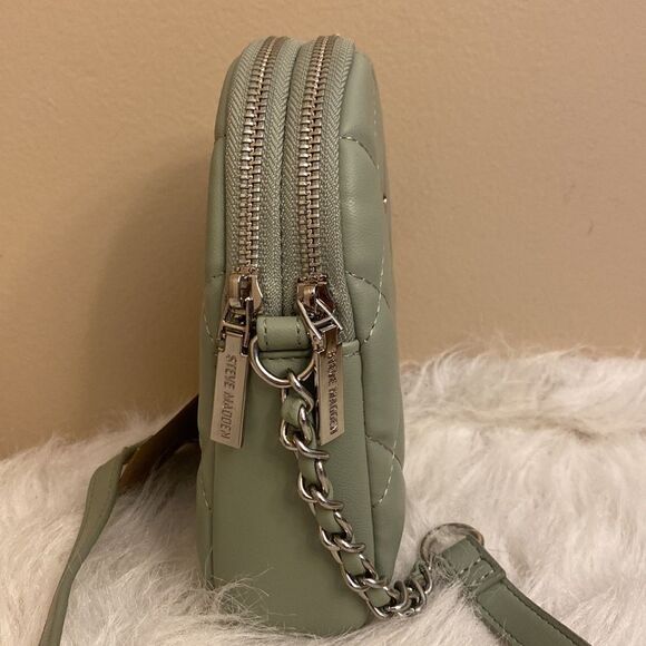 NWT Steve Madden (btaluli) Quilted Double Zip Mini Crossbody - Picture 7 of 8